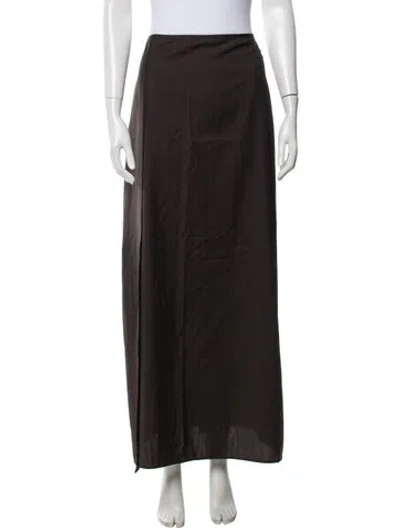 Pre-owned 6397 Wool Long Skirt In Brown