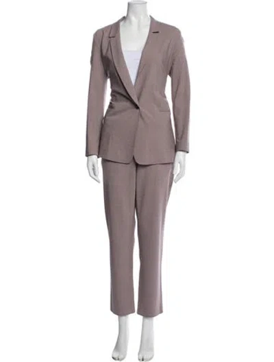 Pre-owned 6397 Wool Pantsuit In Purple