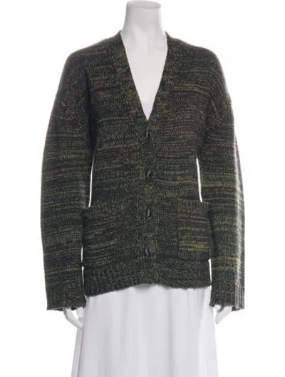 Pre-owned 6397 Wool Patterned Sweater In Green