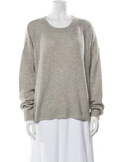 Pre-owned 6397 Wool Scoop Neck Sweater W/ Tags In Gray