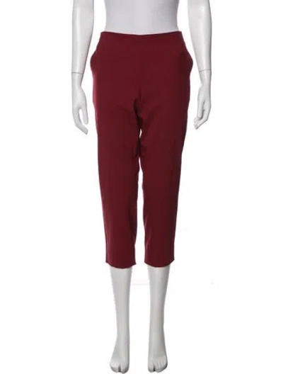 Pre-owned 6397 Wool Straight Leg Pants In Red