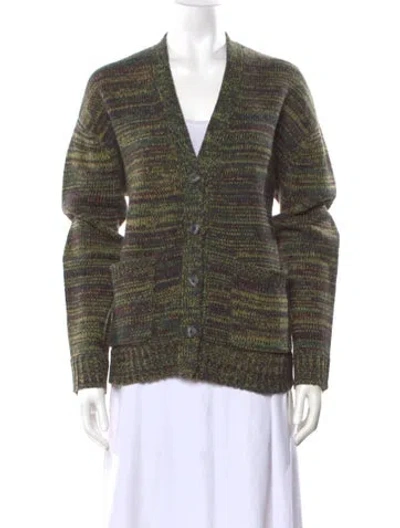Pre-owned 6397 Wool Striped Sweater In Green