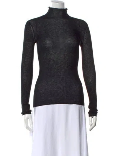 Pre-owned 6397 Wool Turtleneck Sweater In Black