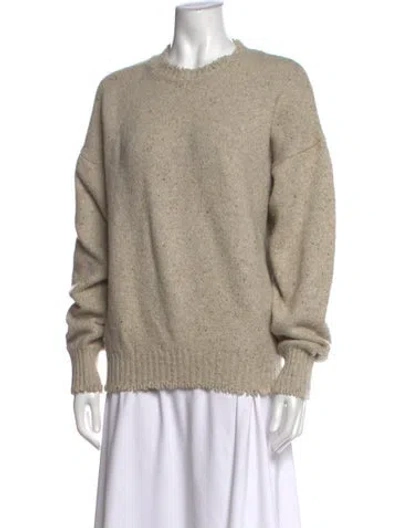 Pre-owned 6397 Wool Tweed Pattern Sweater In Neutrals