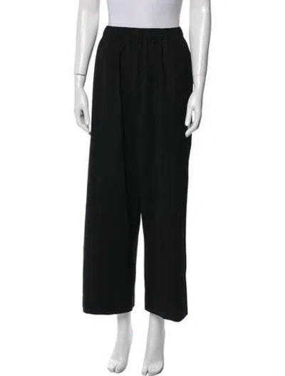 Pre-owned 6397 Wool Wide Leg Pants In Black