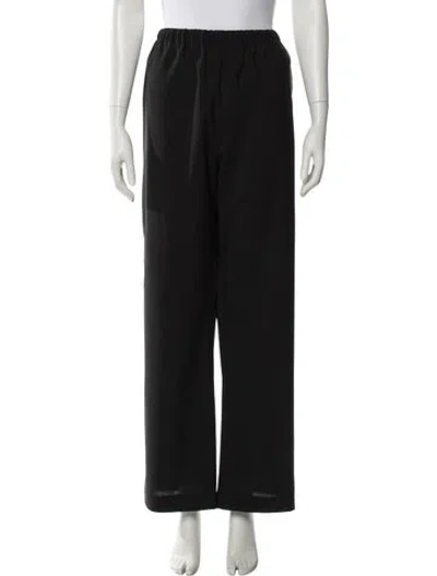 Pre-owned 6397 Wool Wide Leg Pants In Black