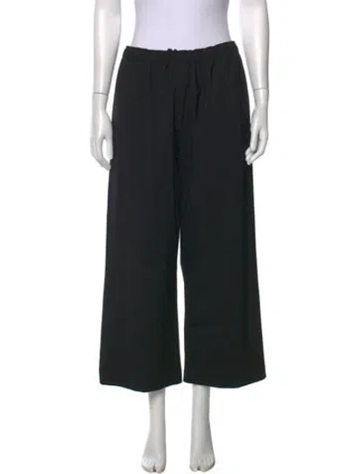 Pre-owned 6397 Wool Wide Leg Pants In Black