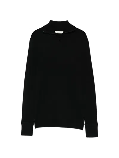6397 Zip-up Collar Sweater In Black