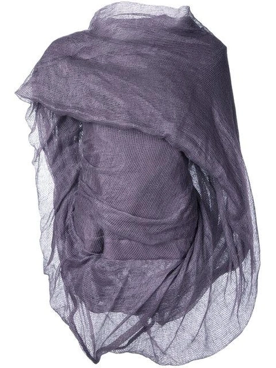 Rick Owens Garland Wrap Top In Purple