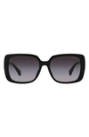 RALPH 55MM GRADIENT RECTANGULAR SUNGLASSES