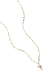Lana Flawless Mini Diamond Cross Pendant Necklace In Yellow