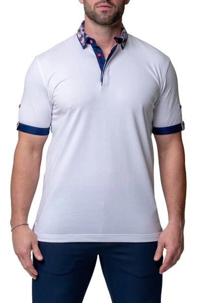 Maceoo Mozartsolidgame White Jersey Polo