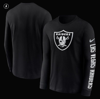 Nike Men's Rflctv Logo (nfl Las Vegas Raiders) Menâs Long-sleeve T-shirt In Black