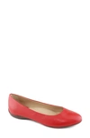 Marc Joseph New York Ferris Flat In Red Napa Soft