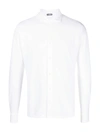 Zanone Collared Shirt Button-down Cuffed Sleeves In White