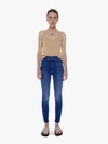 Mother The Swooner Rascal High Waist Ankle Jeans In Blue