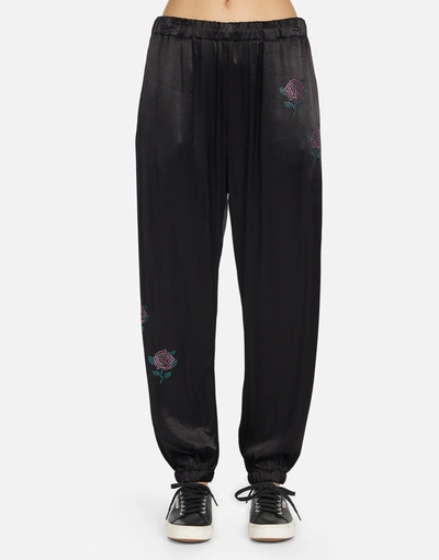Lauren Moshi Chantria Crystal Roses In Black