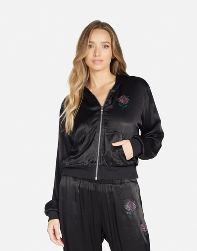 Lauren Moshi Kathleen Crystal Roses In Black