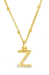 Sterling Forever 14k Gold Plated Sterling Silver Initial Necklace In Gold-z