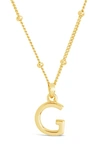 Sterling Forever 14k Gold Plated Sterling Silver Initial Necklace In Gold-g