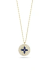 Sphera Milano Pavé Cubic Zirconia Round Pendant Necklace In Gold
