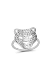 Sphera Milano Silver Tiger Ring In Silver