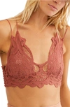 Free People Intimately Fp Adella Longline Bralette In Copper