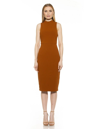 Alexia Admor Nova Midi Dress In Beige