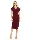 Alexia Admor Naomi Drape Surplice Neck Sheath Dress In Ivory