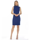 Alexia Admor Mia Mock Neck Sleeveless Sheath Dress In Cobalt