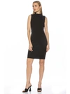 Alexia Admor Mia Mock Neck Sleeveless Sheath Dress In Black