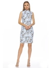 Alexia Admor Mia Mock Neck Sleeveless Sheath Dress In Multi