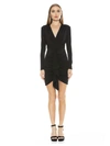 Alexia Admor Ruched Drape Mini Dress In Black