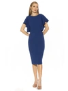 Alexia Admor Luna Crewneck Sheath Dress In Blue