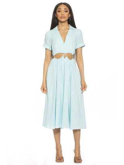 Alexia Admor Cassidy Midi Dress In Sky Blue