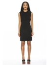 Alexia Admor Layla Crewneck Sleeveless Pleated Minidress In Black