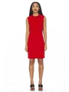 Alexia Admor Layla Crewneck Sleeveless Pleated Minidress In Red