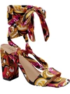 Inc Laeelia Womens Strappy Square Toe Block Heels In Orange