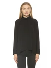 Alexia Admor Danielle Draped Blouse In Black