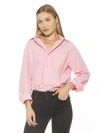 Alexia Admor Amber Classic Boyfriend Fit Button-up Shirt In Pink