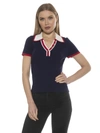 Alexia Admor Alice Short Sleeve Polo In Multi