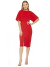 Alexia Admor Mila Short Sleeves Dress In Red