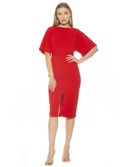 Alexia Admor Mila Short Sleeves Dress In Red