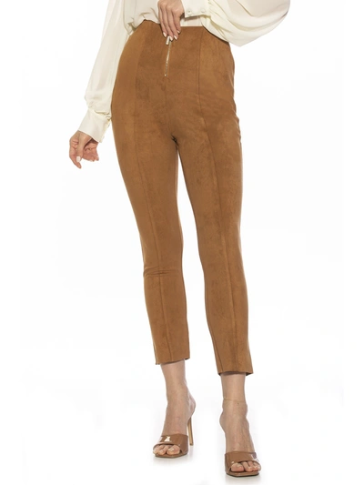 Alexia Admor Suede Pants In Brown