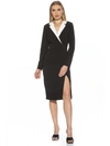 Alexia Admor Iryna Long Sleeve Dress In Black/white