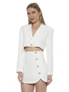 Alexia Admor Jane Cropped Long Sleeve Jacket In Nude