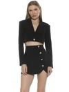 Alexia Admor Jane Cropped Long Sleeve Jacket In Black