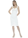 Alexia Admor Juniper Bow Front Midi Sheath Dress In White