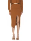 Alexia Admor Split Midi Skirt In Brown