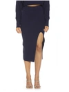 Alexia Admor Ribbed Midi Skirt In Blue